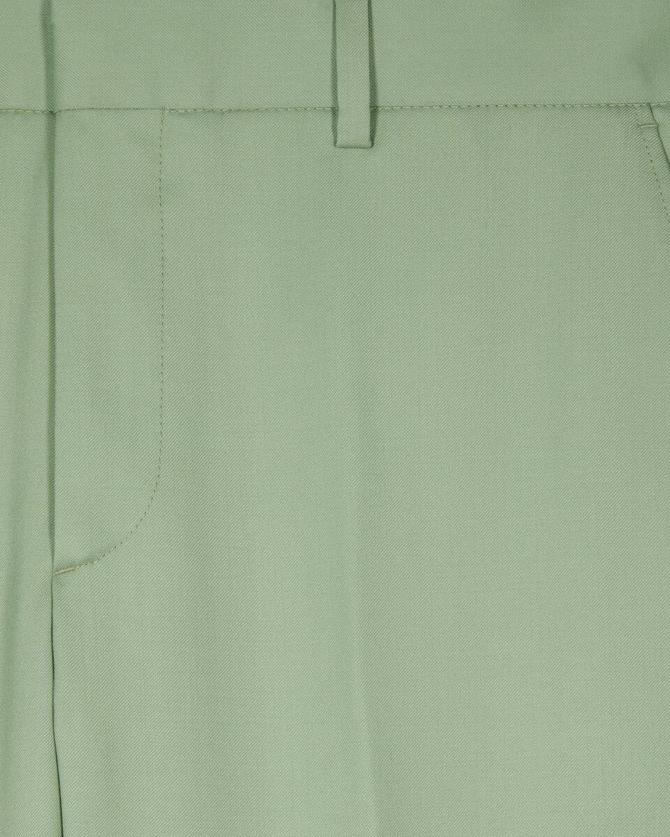Green straight suit pants