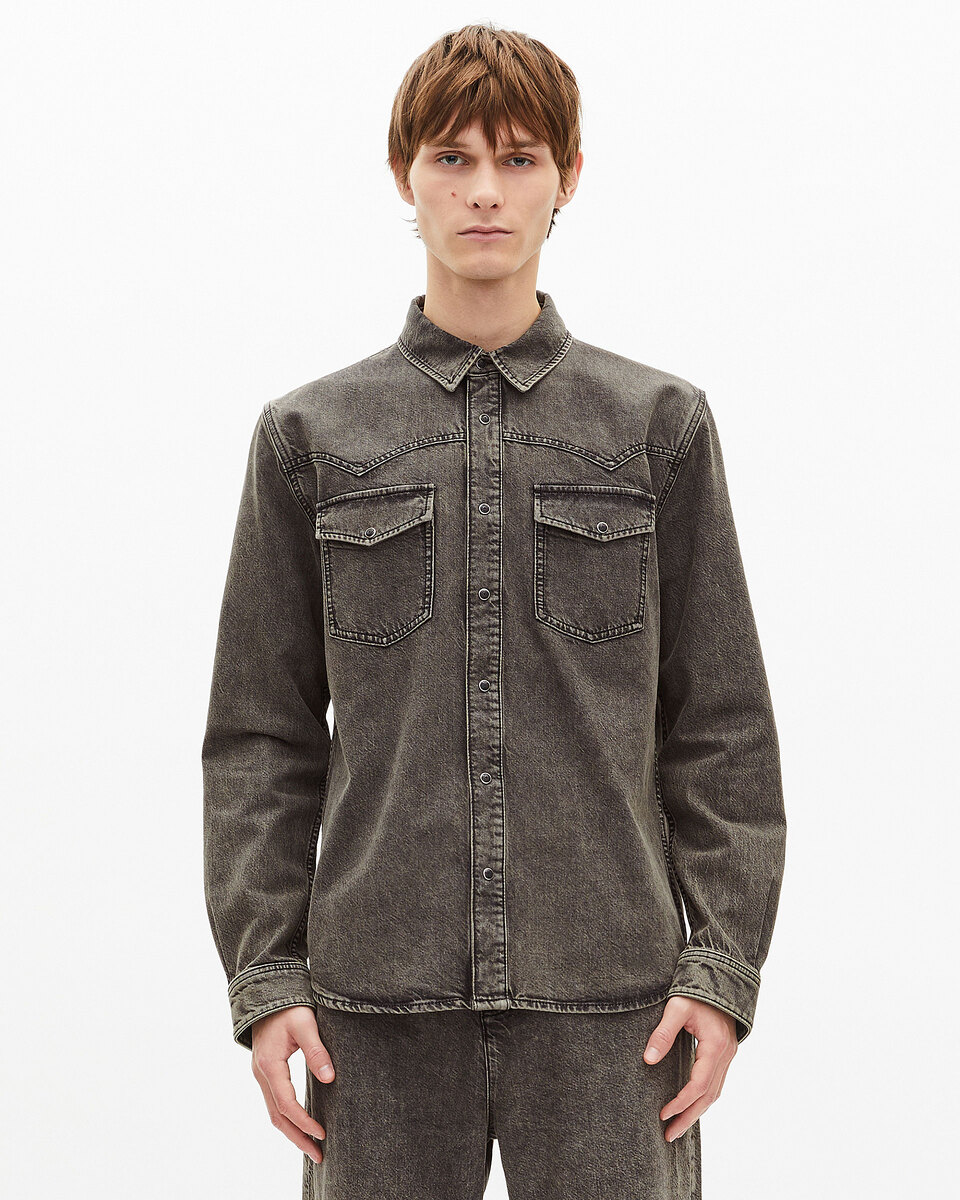 Grey denim shirt