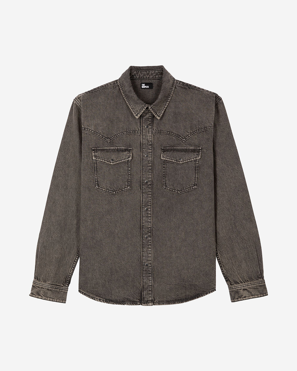 Grey denim shirt