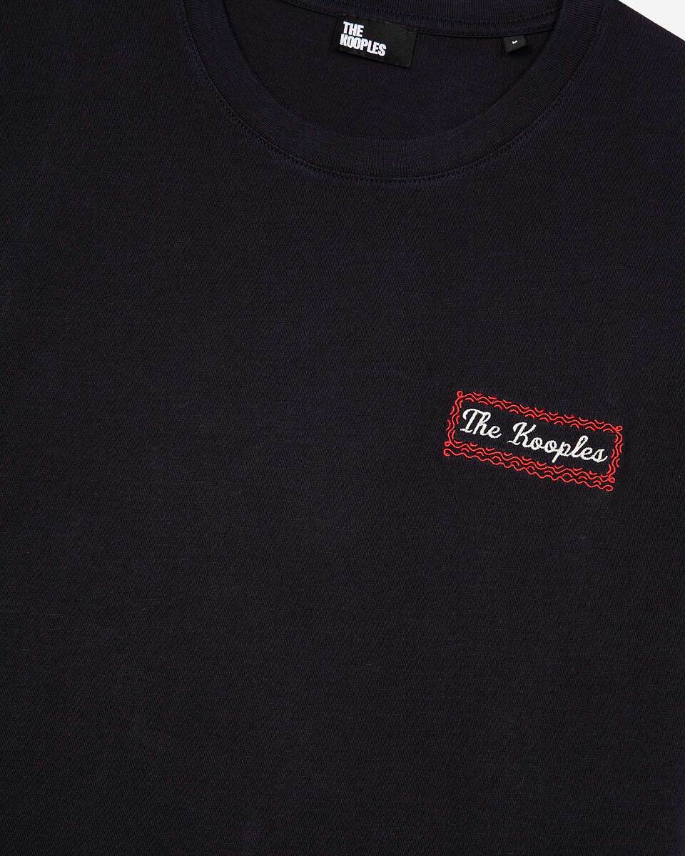 T-shirt with Via Prony navy screen print