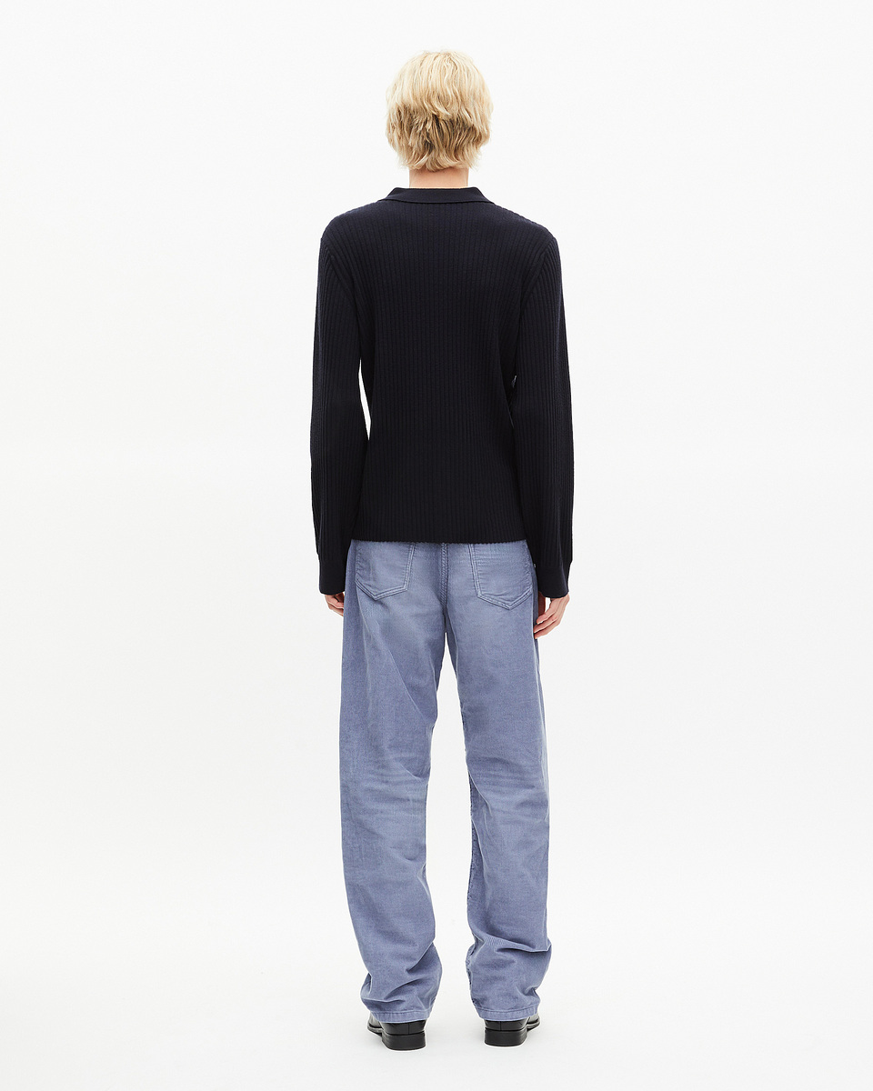Navy ribbed cardigan