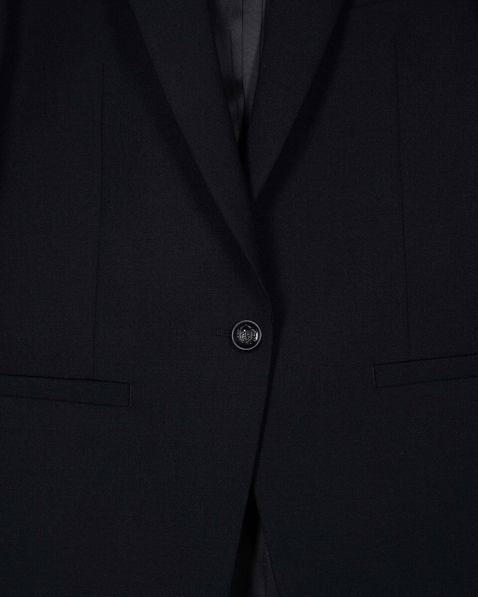 Navy wool blend suit jacket