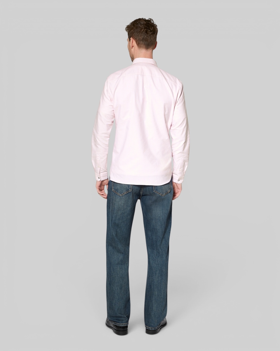 White and pink striped shirt