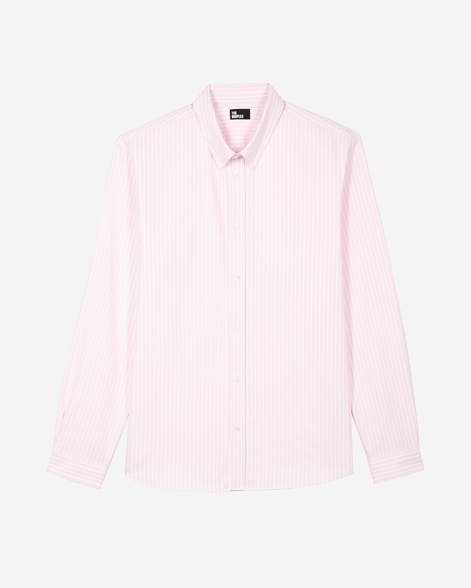 White and pink striped shirt