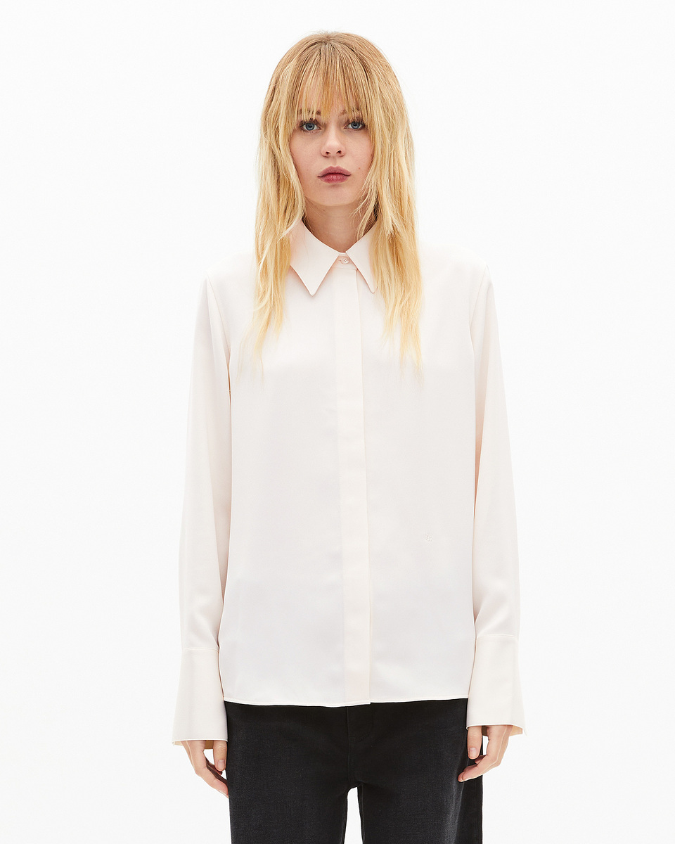 Ecru satin shirt