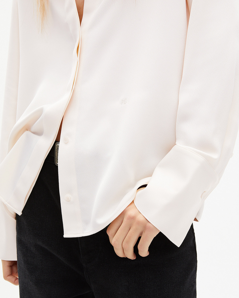 Ecru satin shirt