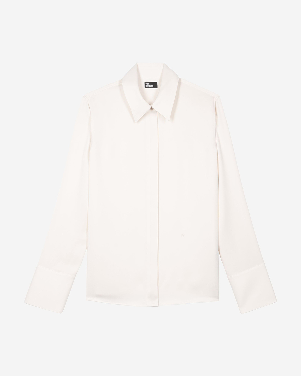 Ecru satin shirt