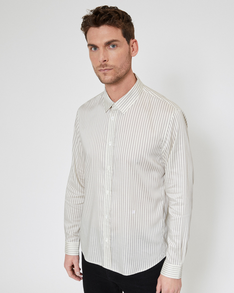 Ecru striped shirt