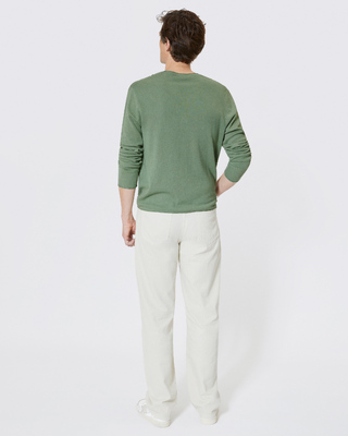 Khaki tunic-neck sweater