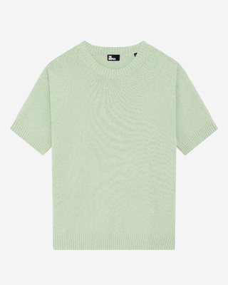 Almond green short-sleeved sweater