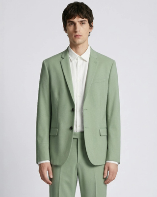 Green wool suit jacket