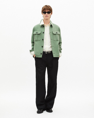 Almond green wool jacket