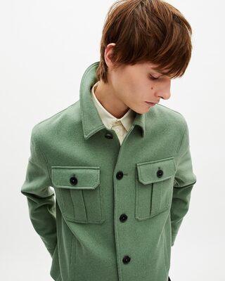 Almond green wool jacket