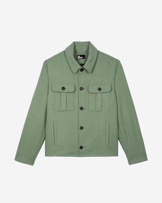 Almond green wool jacket
