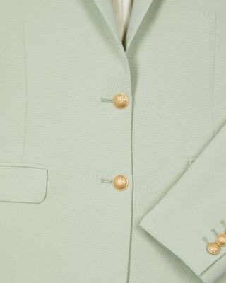 Pastel green straight suit jacket