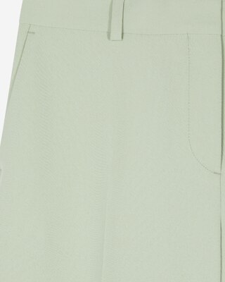 Pastel green straight-leg tailored pants
