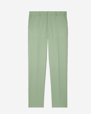 Green straight suit pants