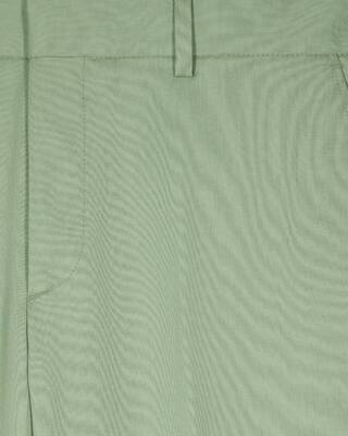 Green straight suit pants