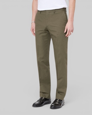 Straight khaki suit pants
