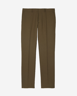 Straight khaki suit pants