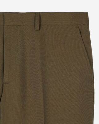 Straight khaki suit pants