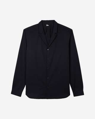 Navy suit collar shirt