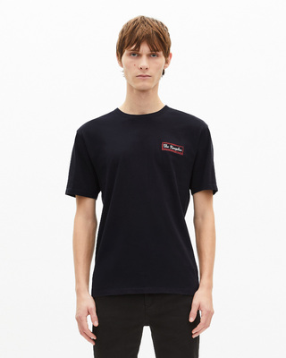 T-shirt with Via Prony navy screen print