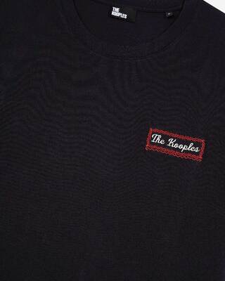 T-shirt with Via Prony navy screen print