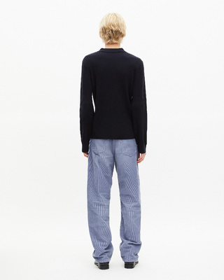 Navy ribbed cardigan