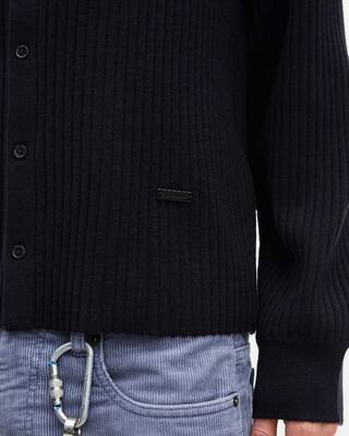 Navy ribbed cardigan