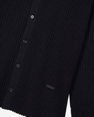 Navy ribbed cardigan