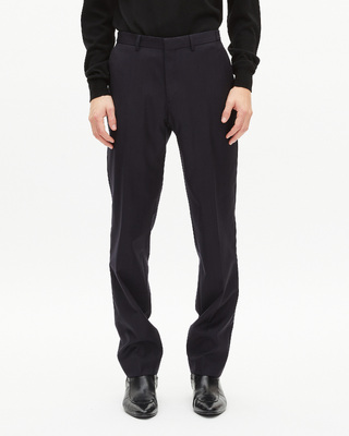 Navy pinstripe suit pants