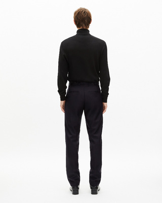 Navy pinstripe suit pants