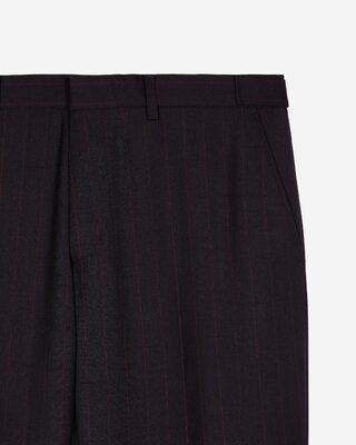 Navy pinstripe suit pants