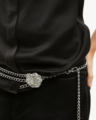 Silver jewelry belt
