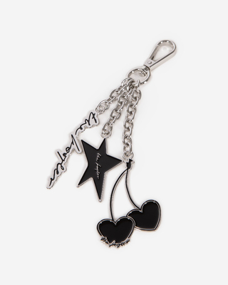 Black and silver key ring bag jewel