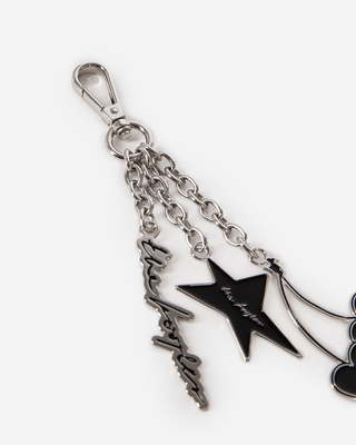 Black and silver key ring bag jewel