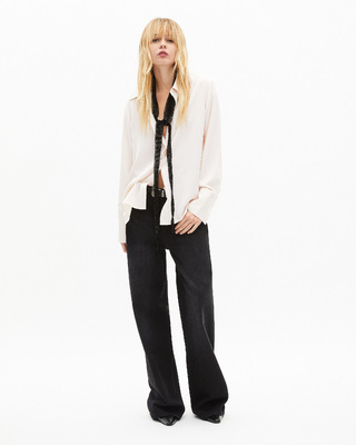 Ecru satin shirt