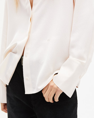 Ecru satin shirt