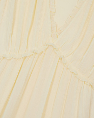 Short yellow ruffled dress