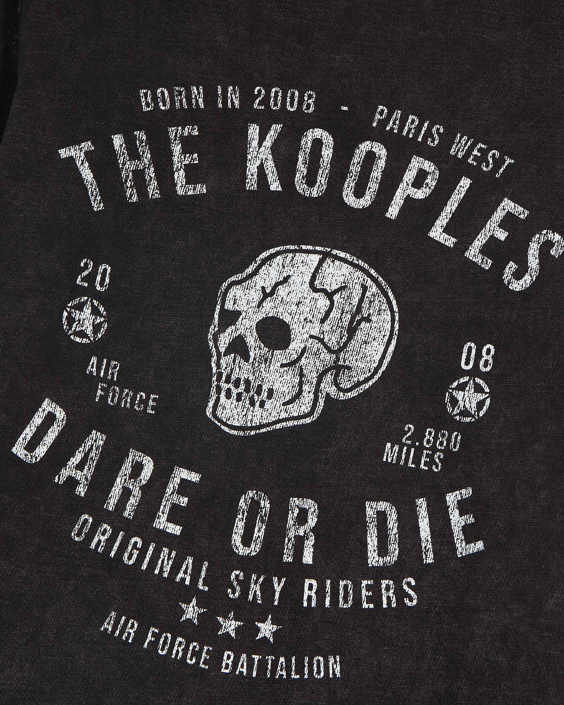 T-shirt with black screen print
