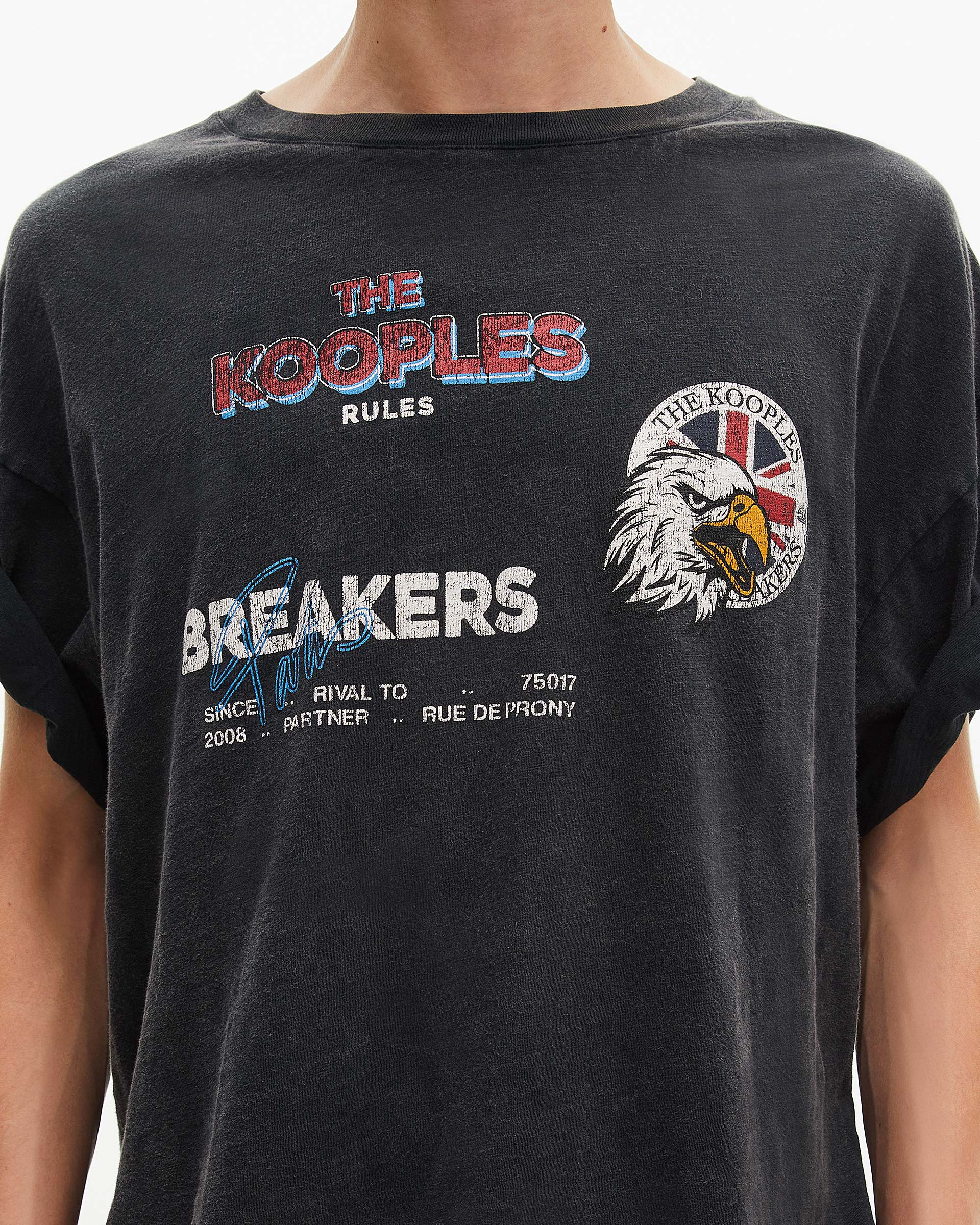T-shirt with black screen print