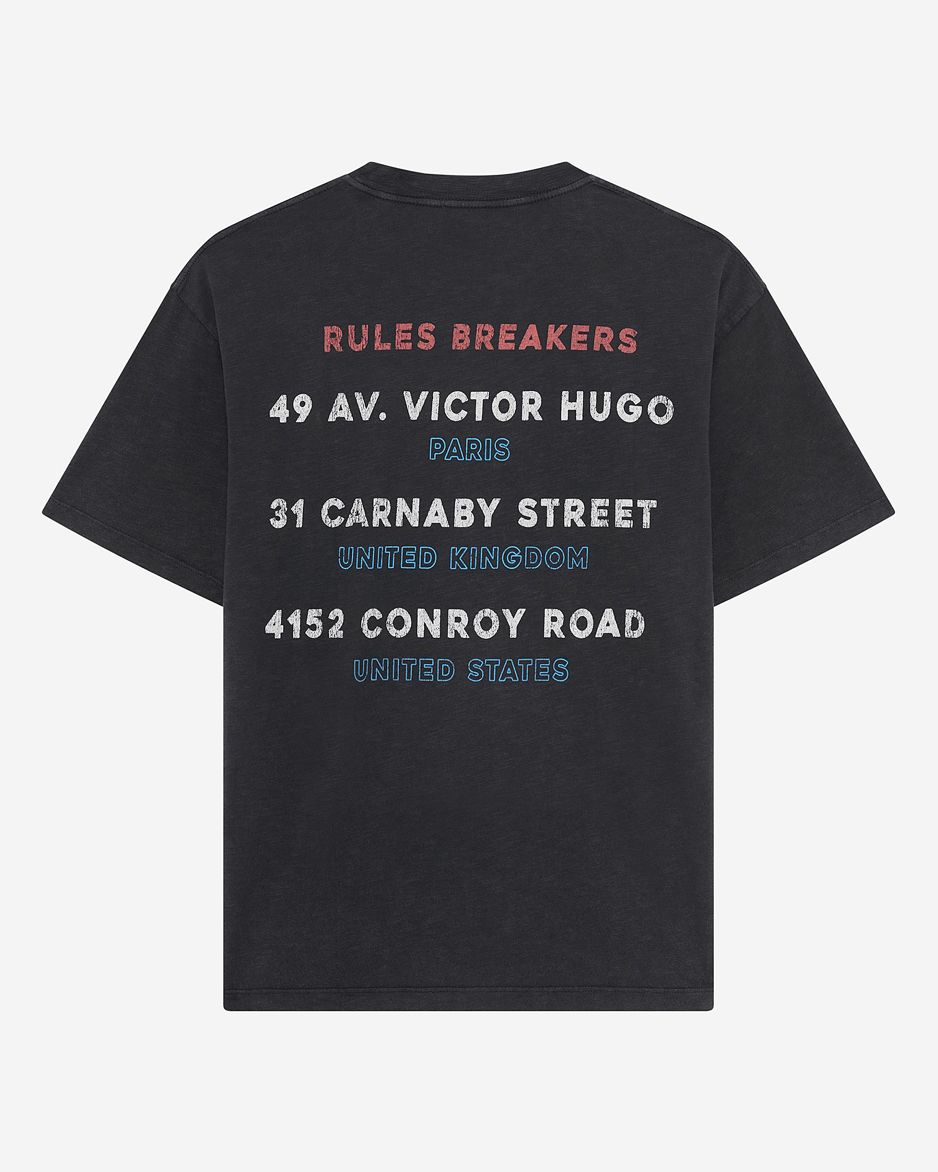 T-shirt with black screen print