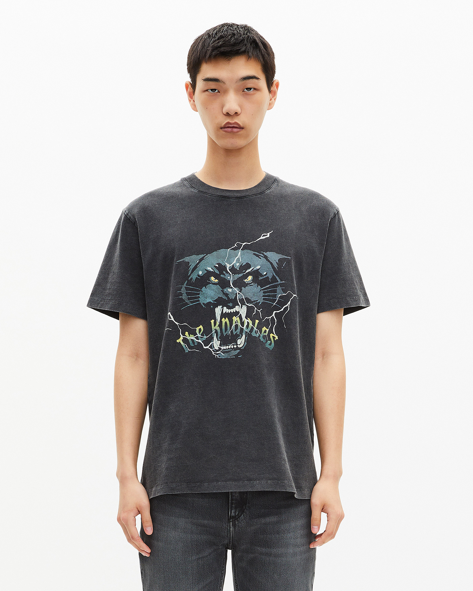 T-shirt with black panther screen print