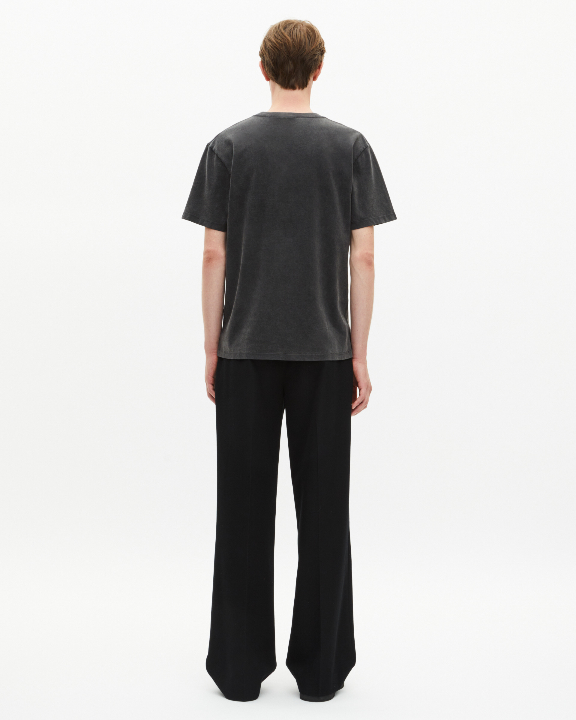 T-shirt with black star flock