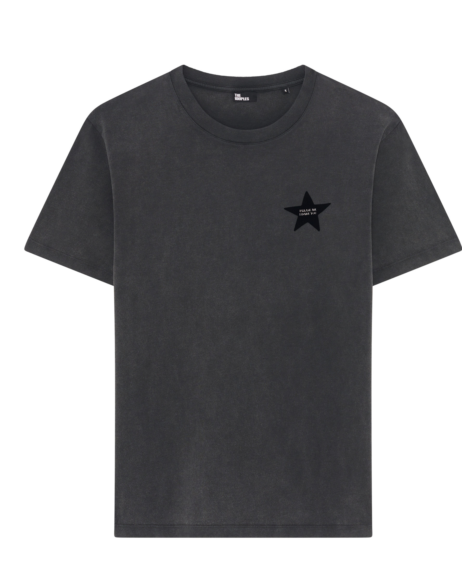 T-shirt with black star flock