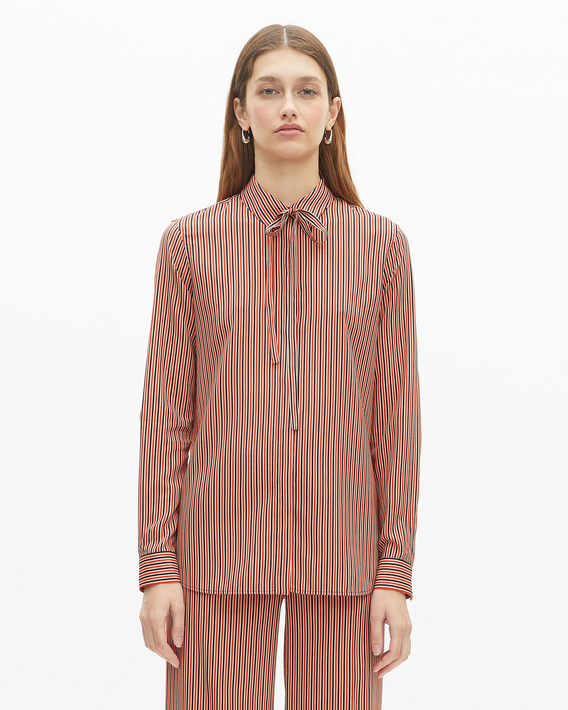 Red and blue striped shirt