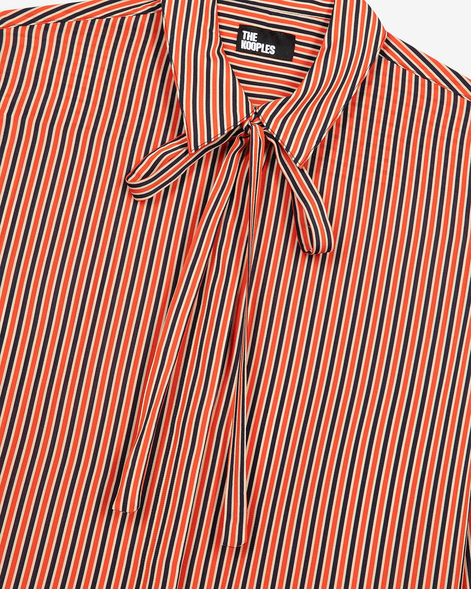 Red and blue striped shirt