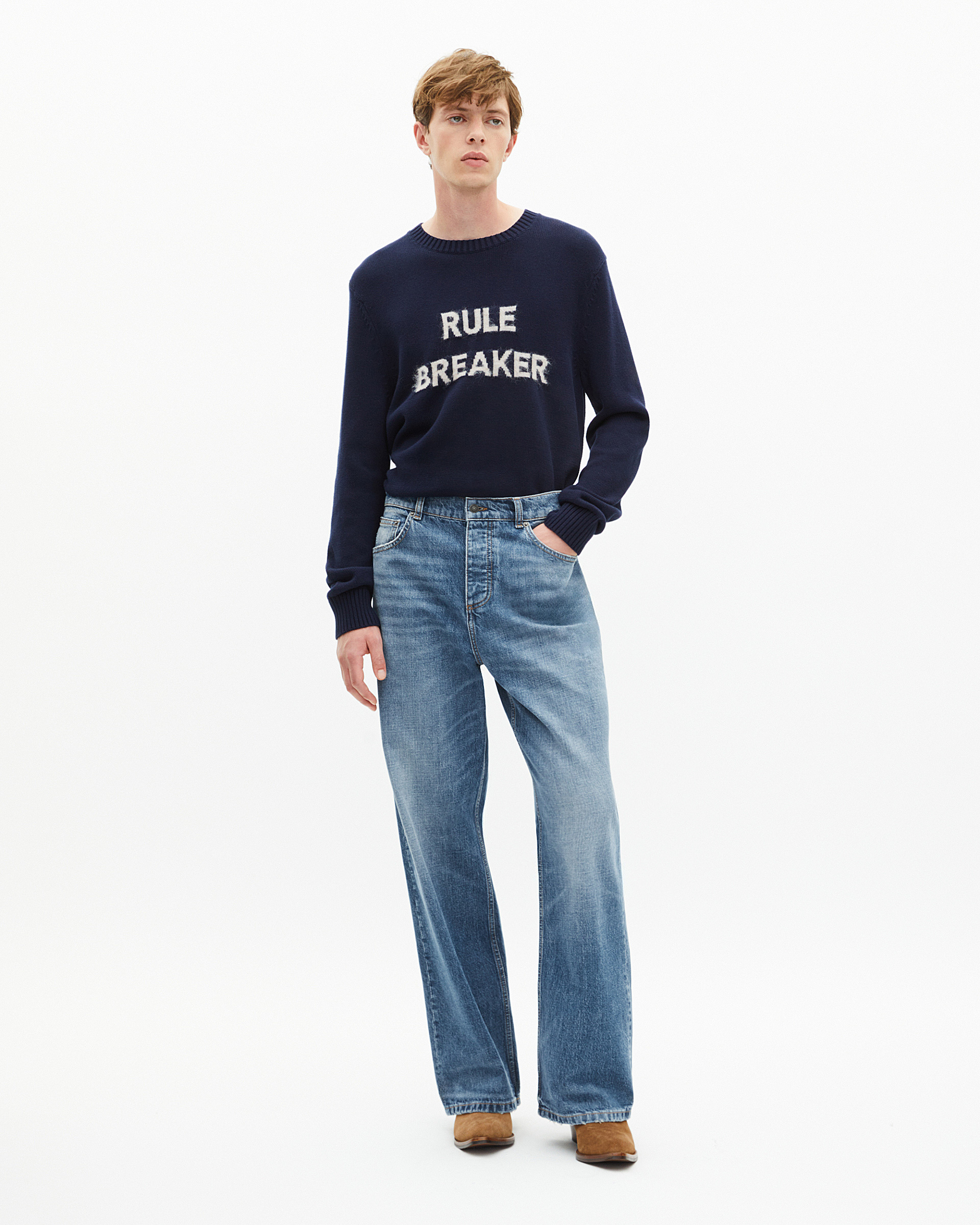 Blue baggy jeans
