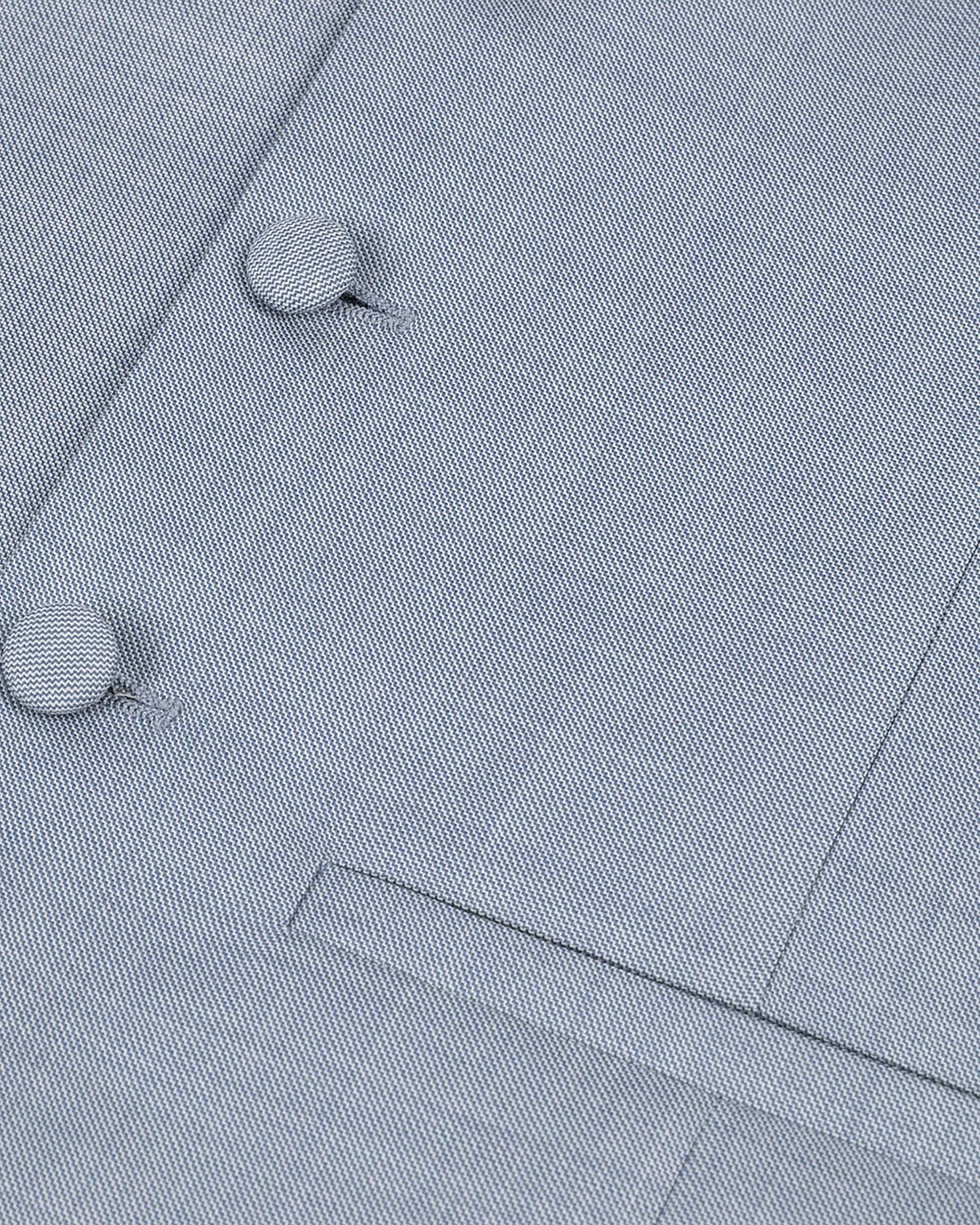 Light blue slim fit wool suit vest